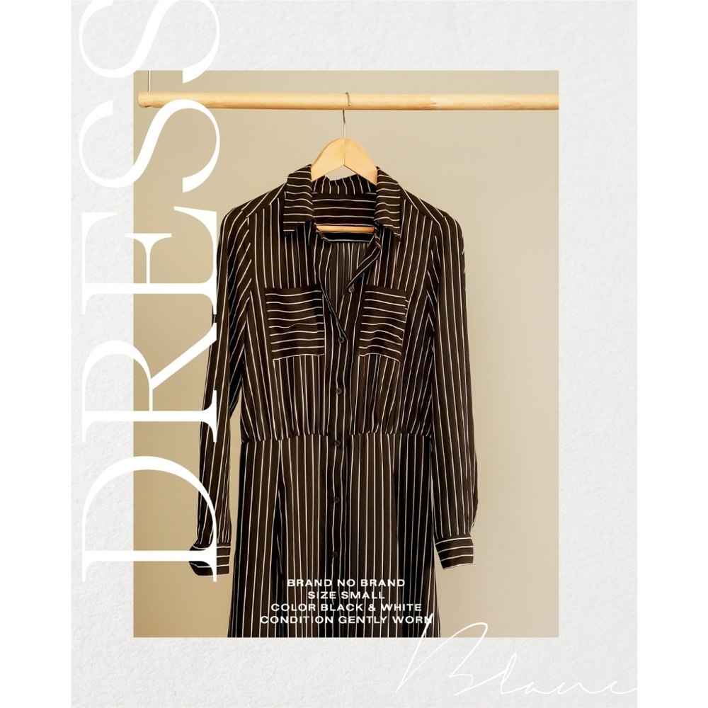 MIDI DRESS black & white